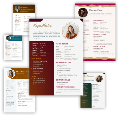 marriage biodata templates